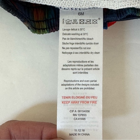 NWT PAUL SMITH Baby Swim Shorts Bathing Suit Ocean Tropical Fish Print Size 6M - Picture 11 of 12